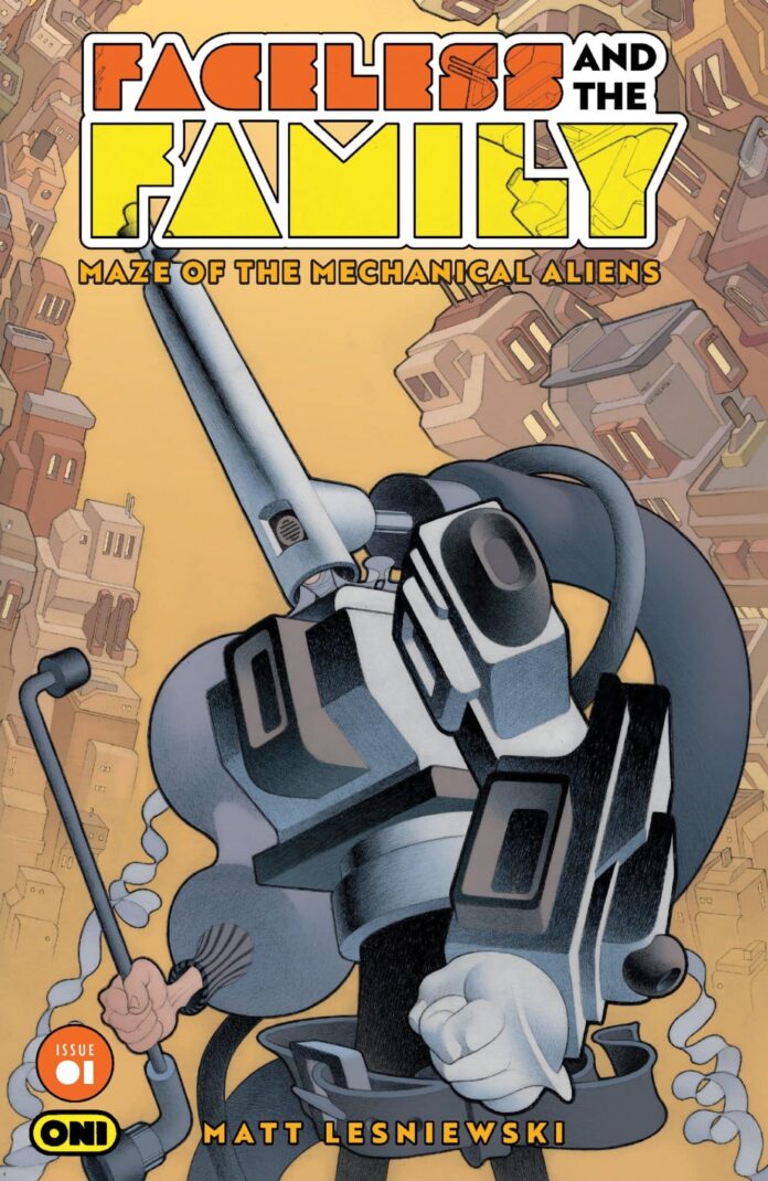 Matt Lesniewski’s Visionary Epic Returns in Faceless and the Family: Maze of the Mechanical Aliens #1 – Coming in July!