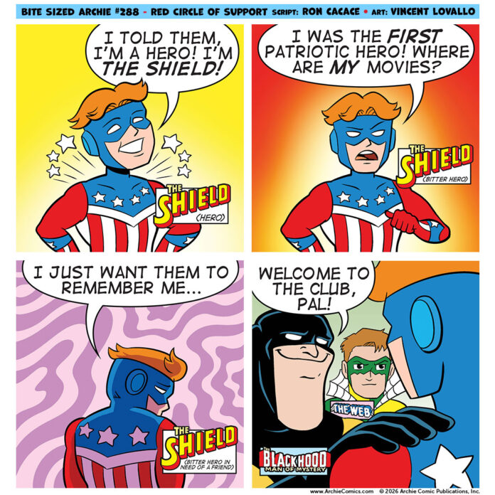 Bite Sized Archie #288 - Red Circle of Support - Archie Comics Bite Sized Archie #288 - Red Circle of Support - Archie Comics