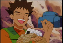 Video – Ash, Misty and Brock try to calm an angry wild Mankey with Brock’s homemade “doughnuts”in this official clip from Pokémon: Indigo League Video – Ash, Misty and Brock try to calm an angry wild Mankey with Brock’s homemade “doughnuts”in this official clip from Pokémon: Indigo League