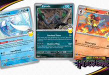 New Primarina, Zarude and Armarouge promo cards featuring “What’s Your Favorite” stamp revealed as purchase gifts to celebrate Pokémon TCG: Mega Evolution—Pitch Black New Primarina, Zarude and Armarouge promo cards featuring “What’s Your Favorite” stamp revealed as purchase gifts to celebrate Pokémon TCG: Mega Evolution—Pitch Black