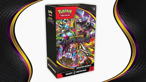 Pokémon TCG: Mega Evolution—Pitch Black Booster Bundle now available at Pokémon Center and participating retailers Pokémon TCG: Mega Evolution—Pitch Black Booster Bundle now available at Pokémon Center and participating retailers