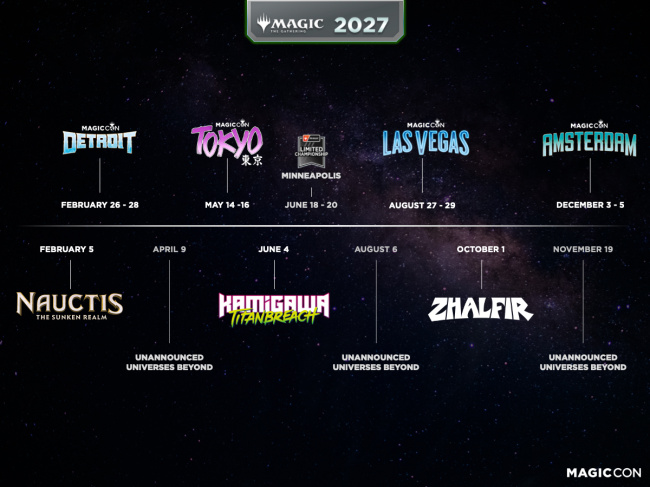 Wizards of the Coast Reveals Three 'Magic: The Gathering' Sets for 2027 Wizards of the Coast Reveals Three 'Magic: The Gathering' Sets for 2027