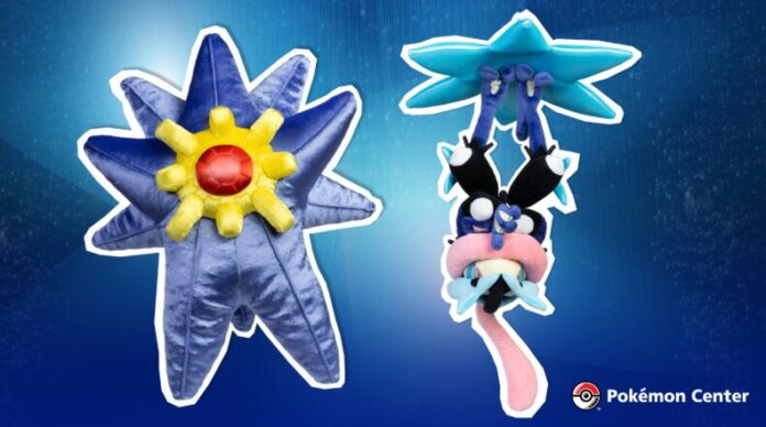 Pokémon Center adds Mega Starmie, Mega Greninja, Mega Lucario Z and Mega Zeraora plush